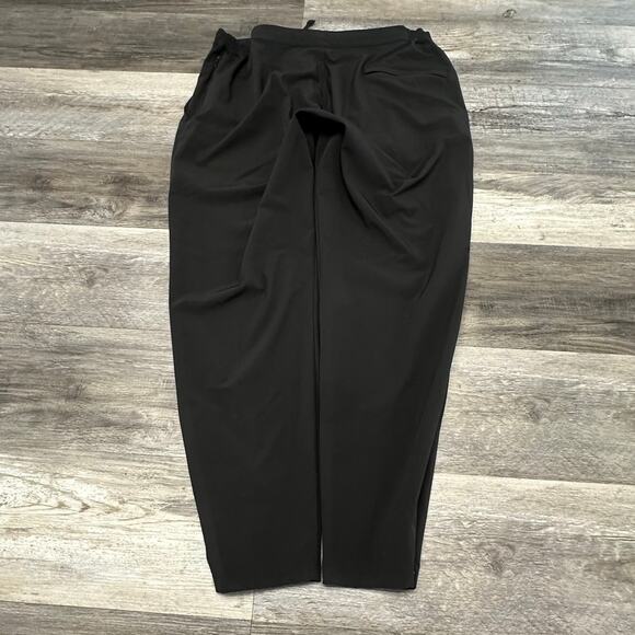 Thousand Miles Black Mens XL Tapered Relaxed Flat Front Plain Chino Golf Pants - Picture 4 of 10